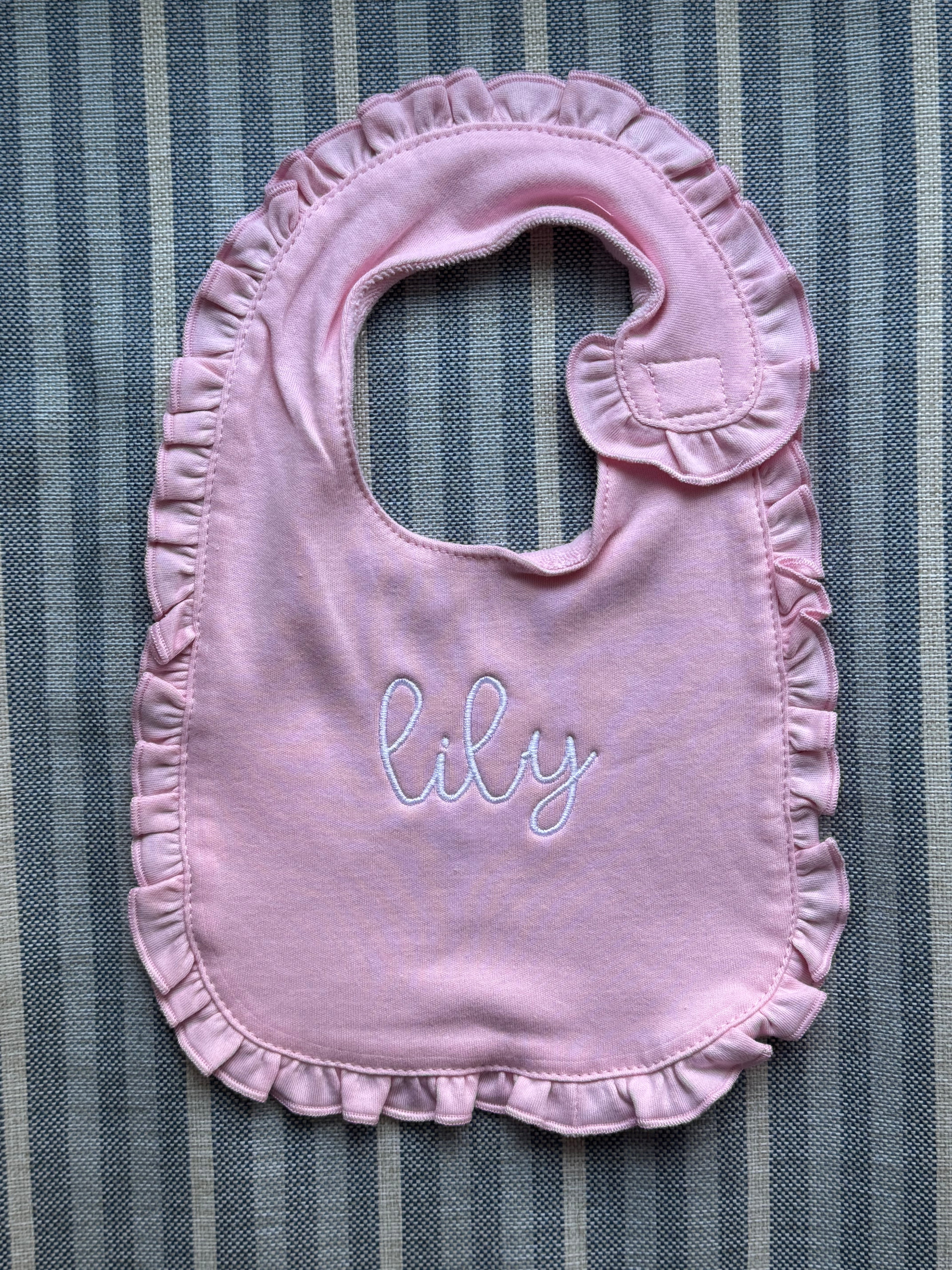 Ruffled Baby Bib